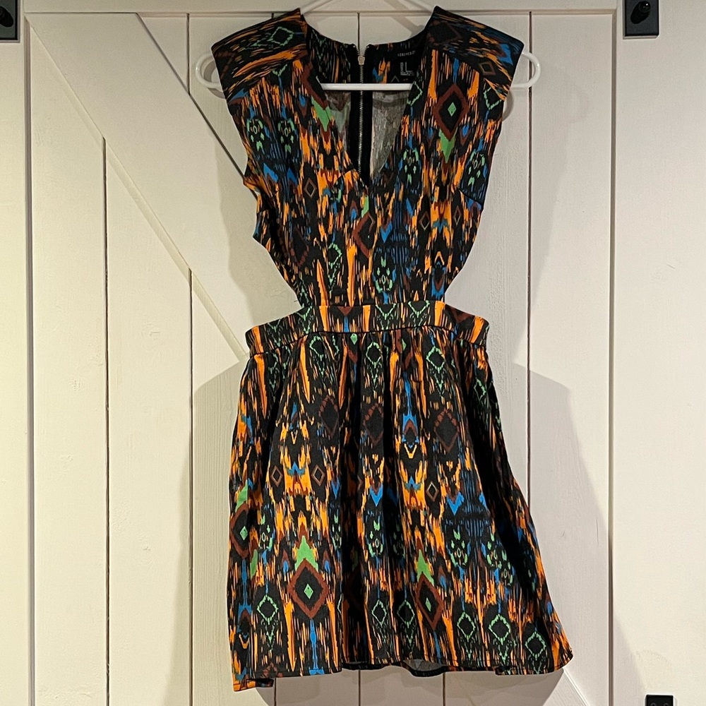 CUTE MULTICOLORED MINI DRESS - SIZE SMALL